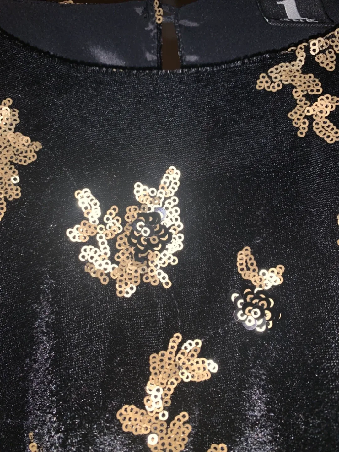 Black & Gold Sequin Tunic Imported from Italy image indicator(4)