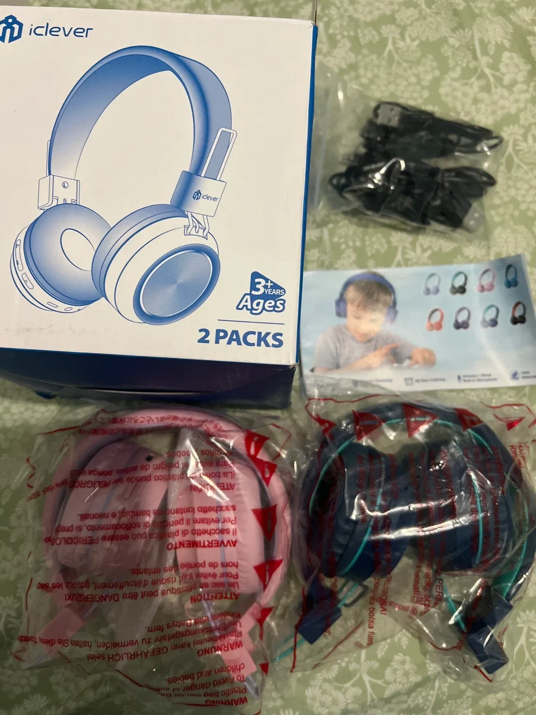 New iClever BTH03 Kids Headphones - 2 Pack image indicator(2)