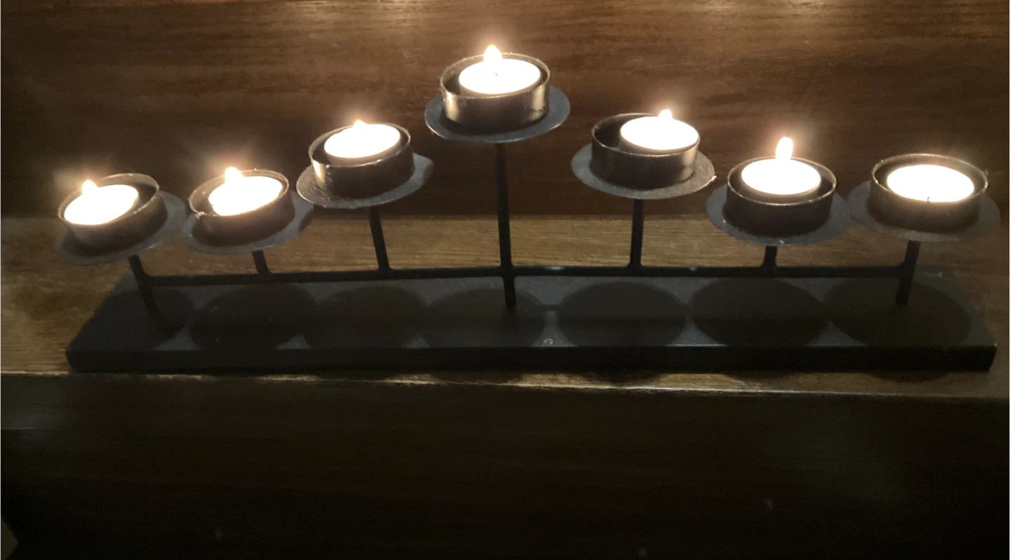 Tea Light Candle Holder - Black Metal
