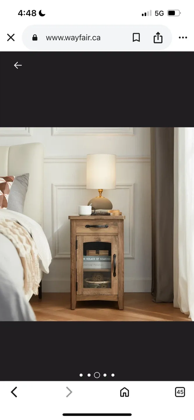 New Aneshia end table with storage and charging station image indicator(3)