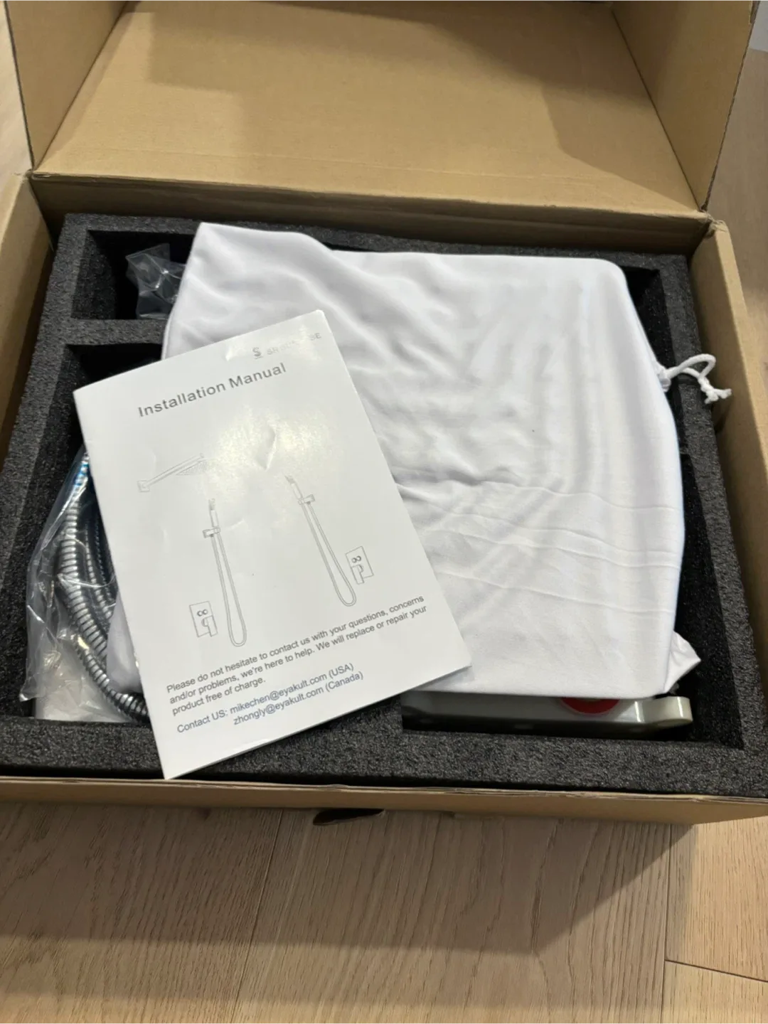 Brushed Nickel Shower System w Rainfall Shower Head, Handheld image indicator(6)