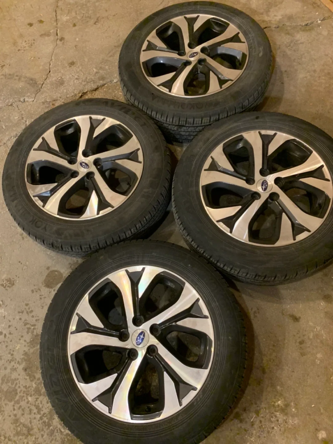 Subaru rims Yokohama 225/60R18 Tires - Set of 4 image indicator(5)