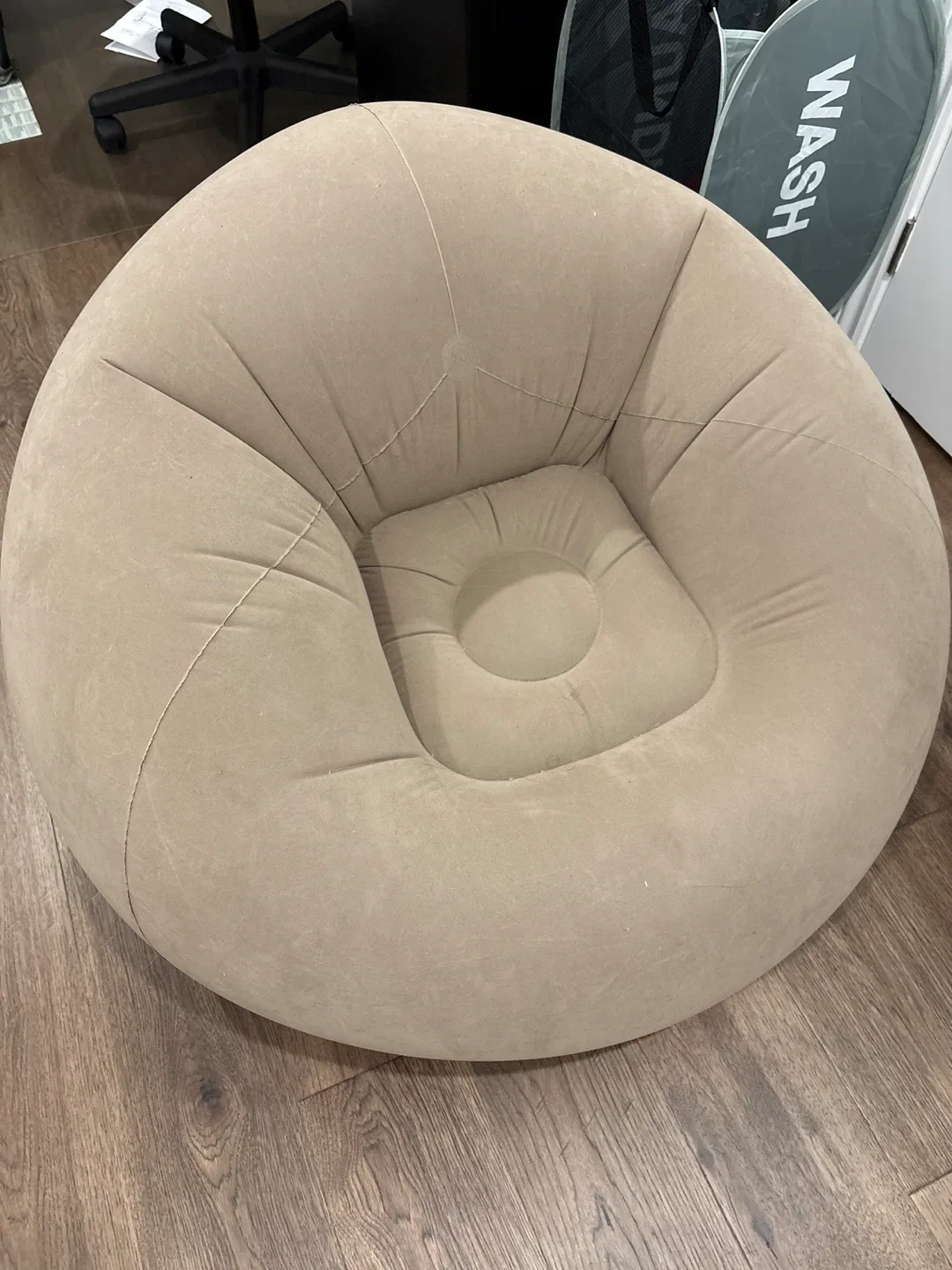 Inflatable Beige Lounge Chair