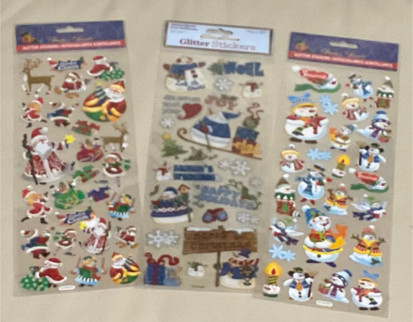 5 Sets Christmas Glitter Stickers - New - photo 2