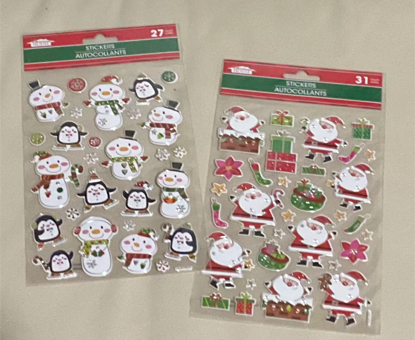 5 Sets Christmas Glitter Stickers - New - photo 3
