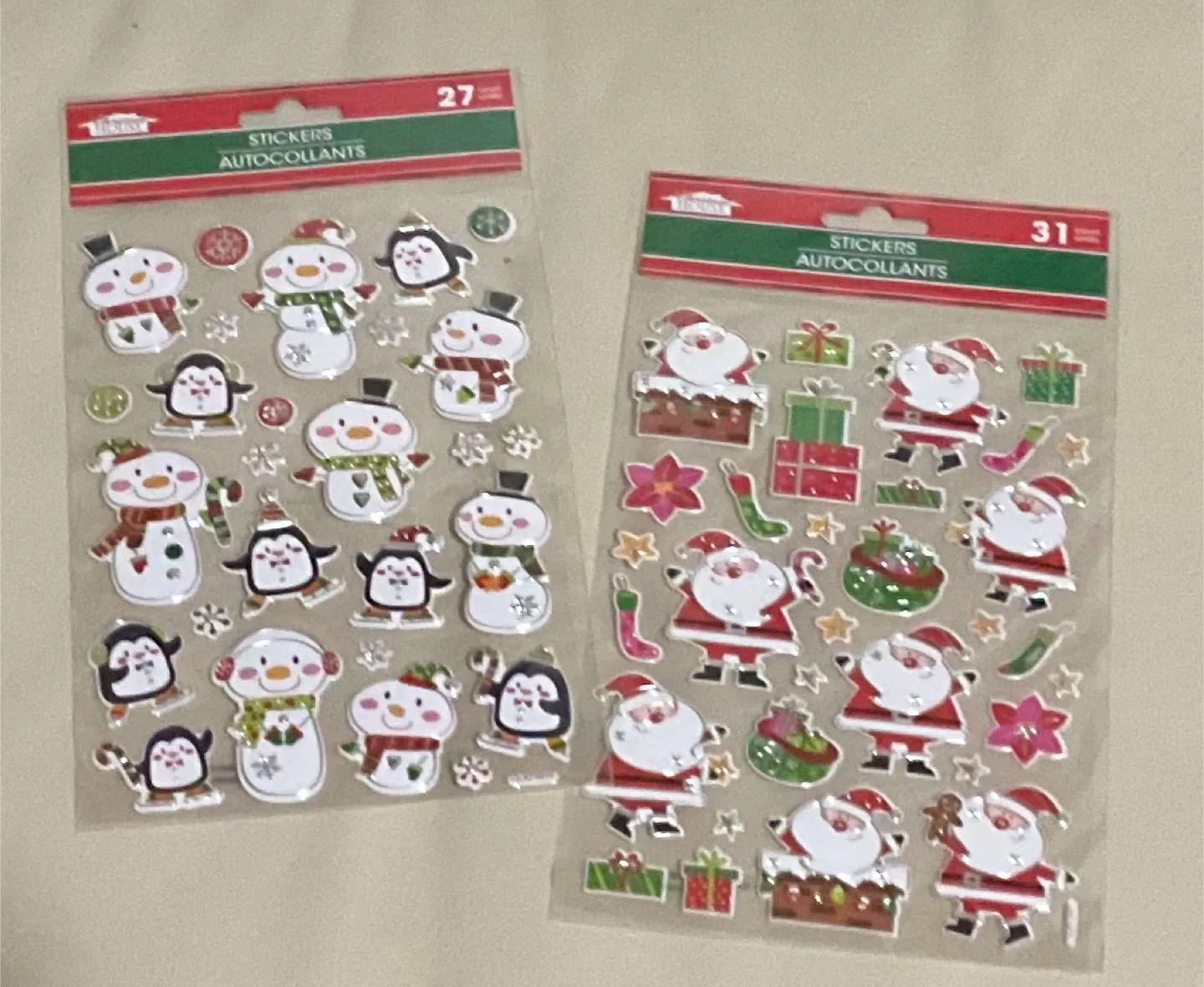 5 Sets Christmas Glitter Stickers - New image indicator(3)