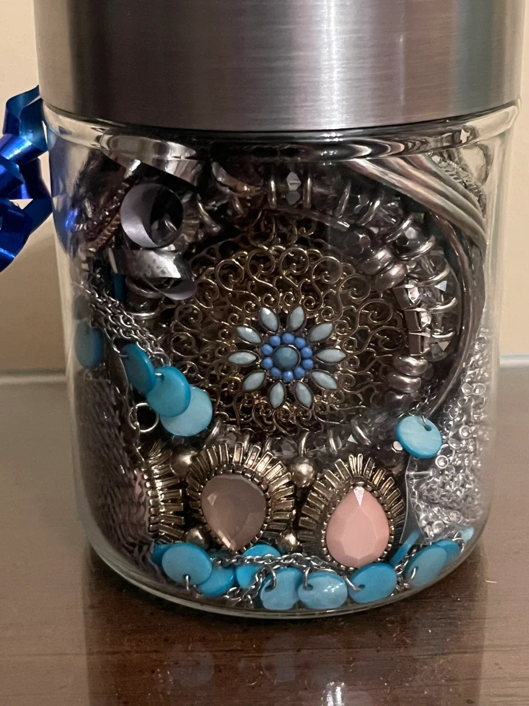 Jar of Assorted Costume Jewellery