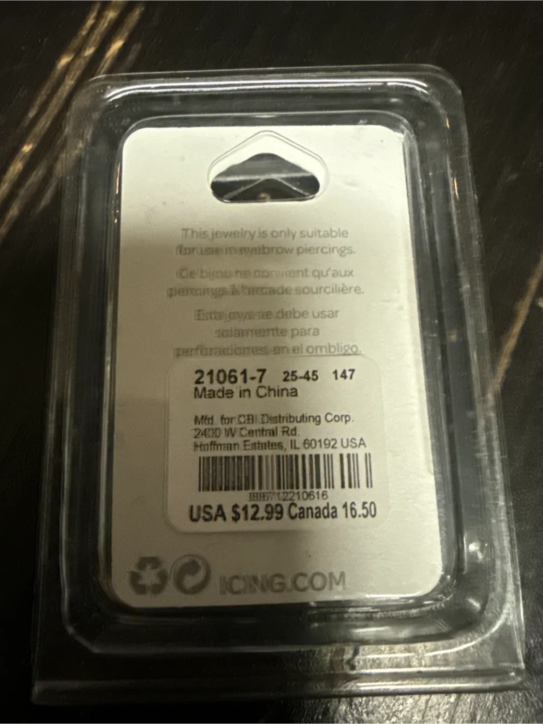 New Icing Eyebrow Piercing Jewelry Set image indicator(3)