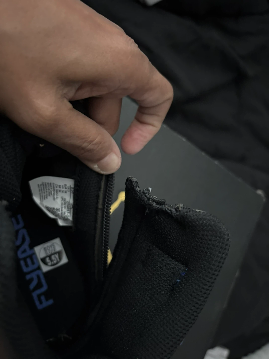 Nike Air Jordan 1 FlyEase Black/Blue Size 5.5Y - photo 5