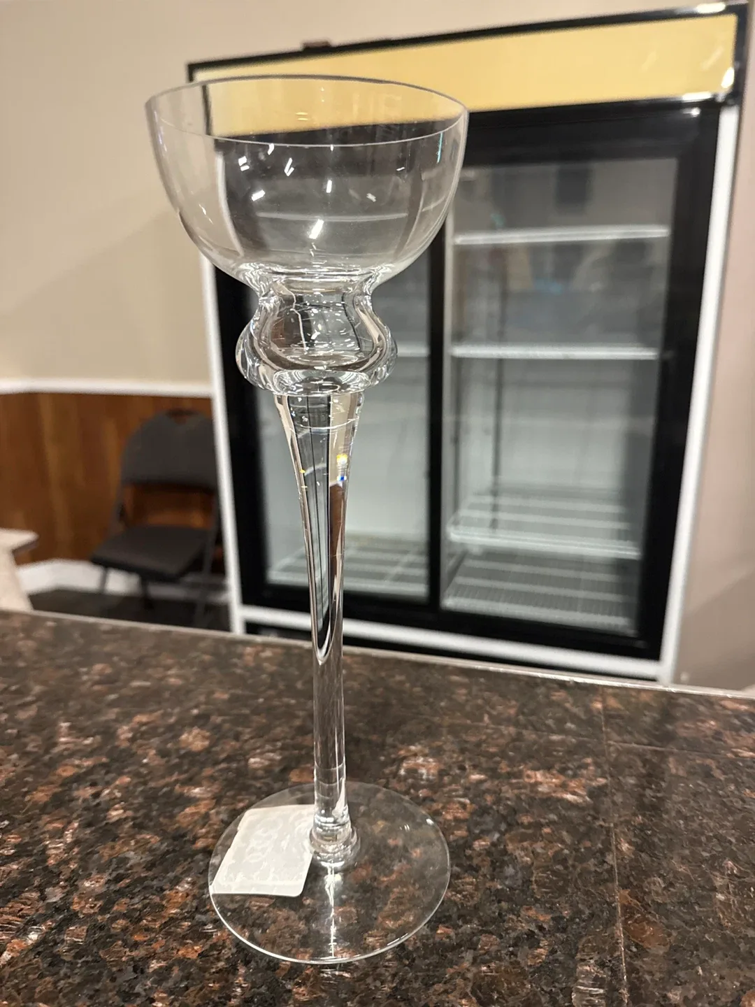 Tall Clear Glass Compote Vase image indicator(2)