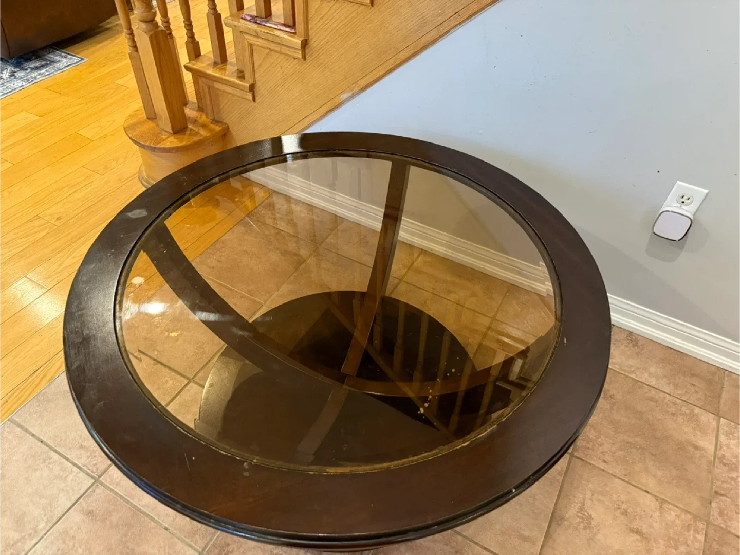 Round Glass Top Coffee Table