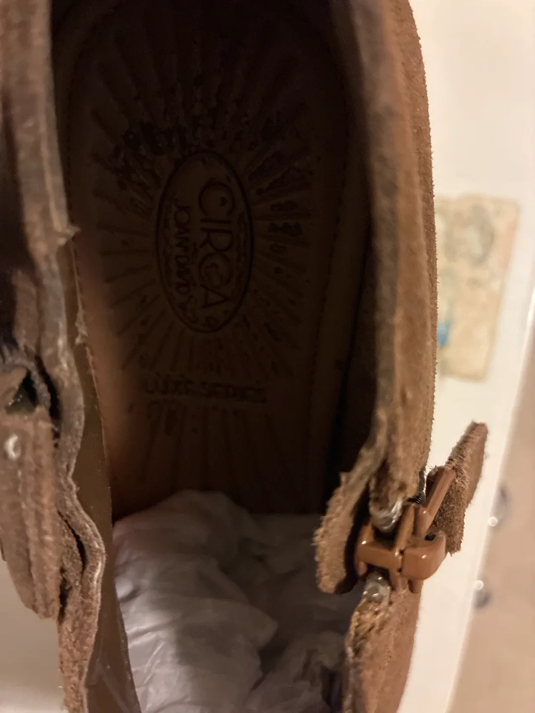 Circa Joan & David Brown Suede Booties Size 8.5 image indicator(2)