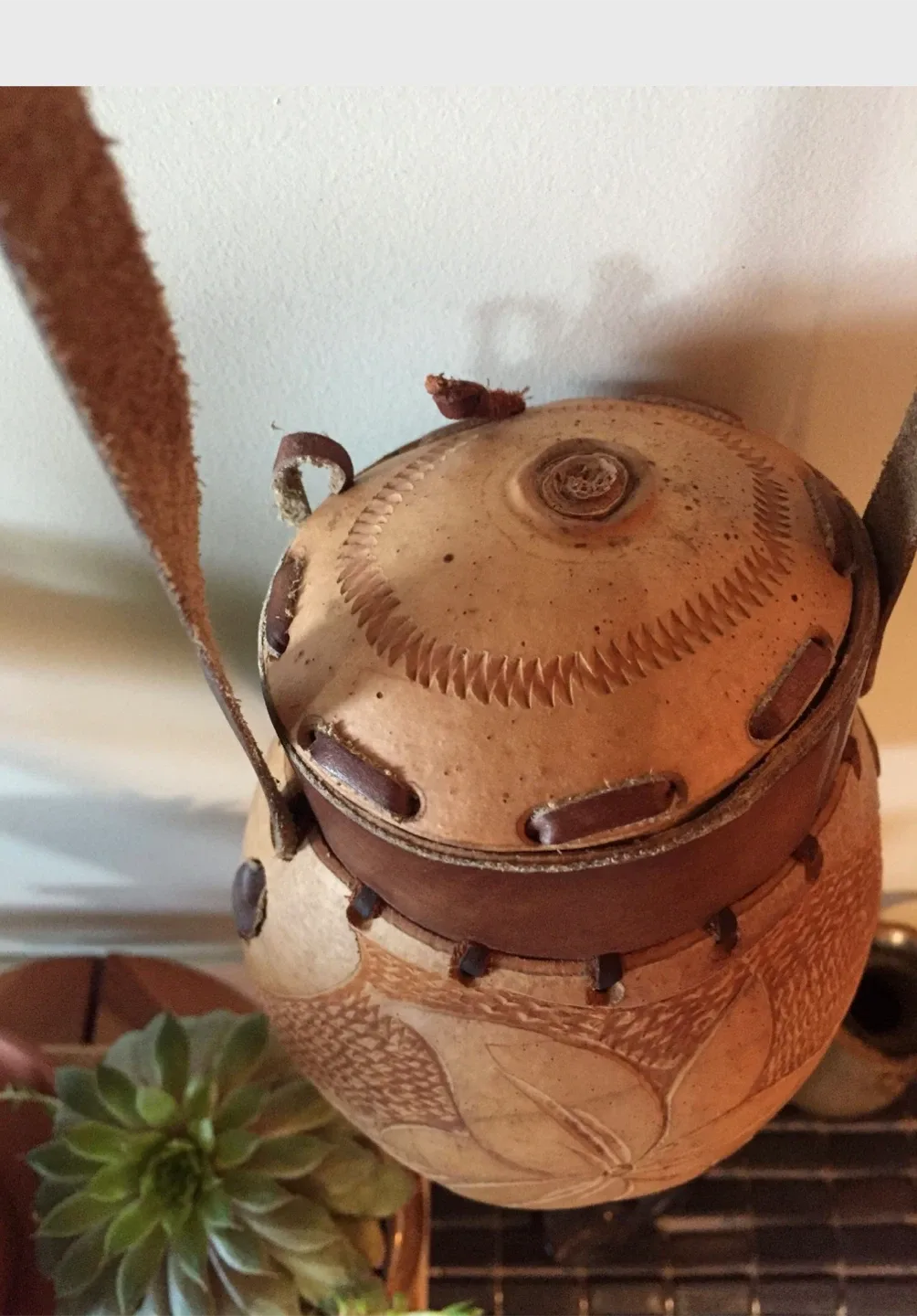 #🎁idea•Hand Carved Gourd planters image indicator(3)