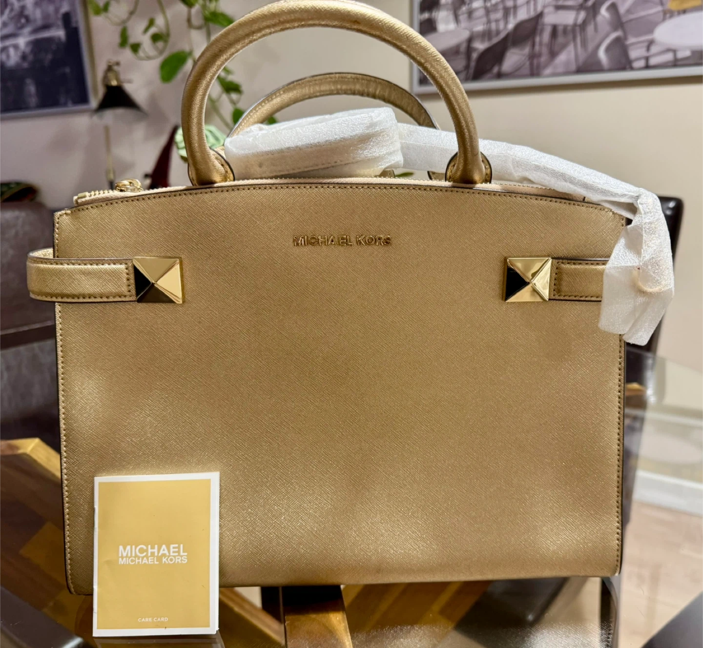 Michael Kors Satchel - Gold