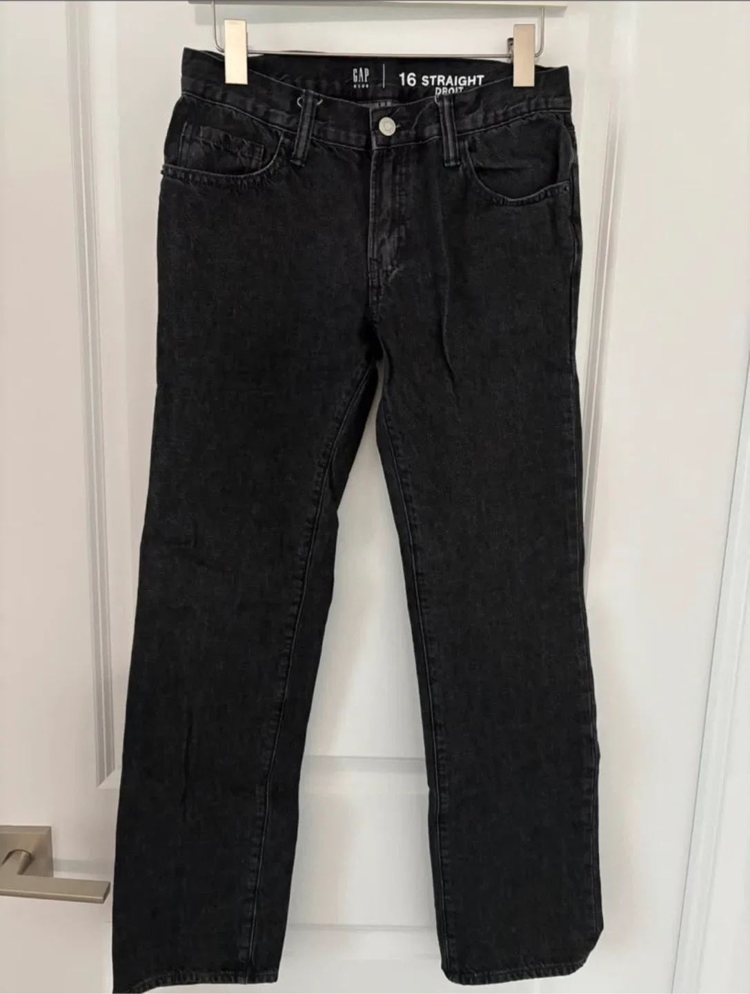 GAP Kids Straight Jeans ~ Black ~ Size 16 #Cleanout