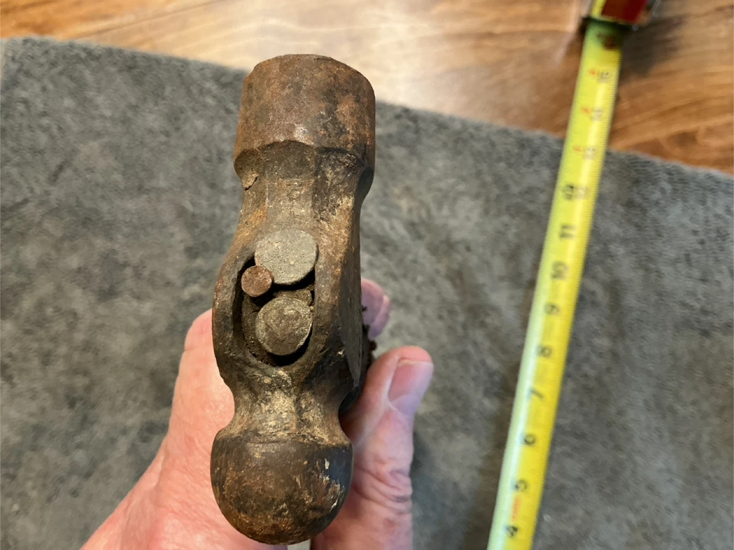 Antique Wood Handle Ball Peen Hammer ! - photo 5