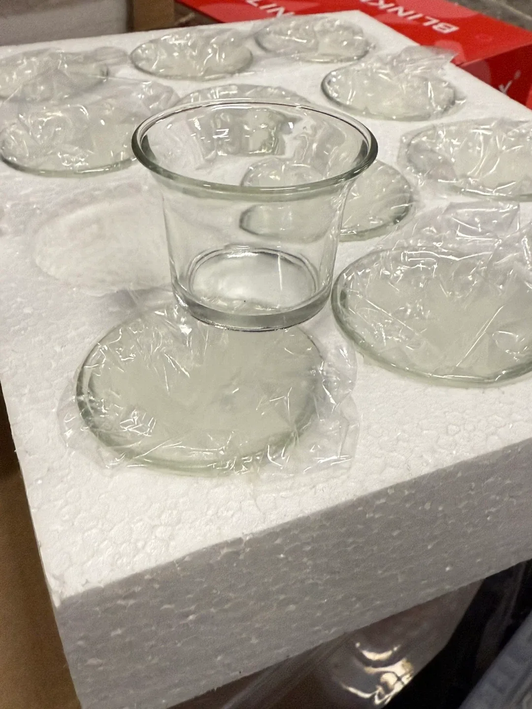 Clear Glass Candle Holders - Set of 12