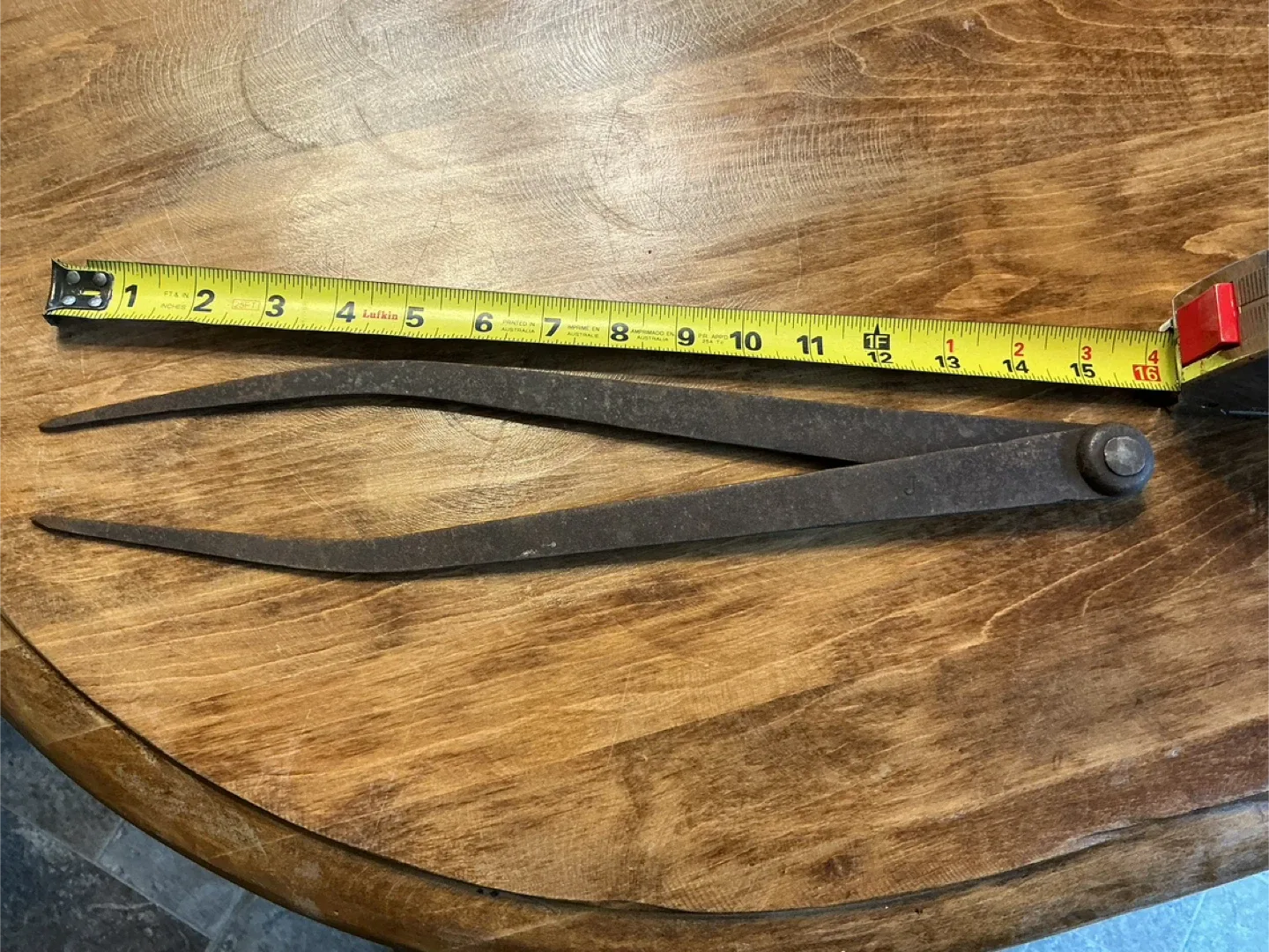 Antique Blacksmith Made Caliper Tool Marked J.M. !