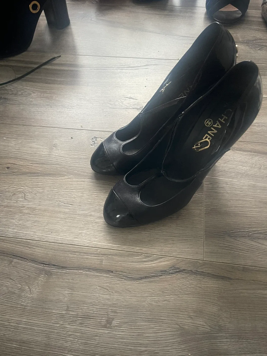 Chanel Black Heels - Size 39.5