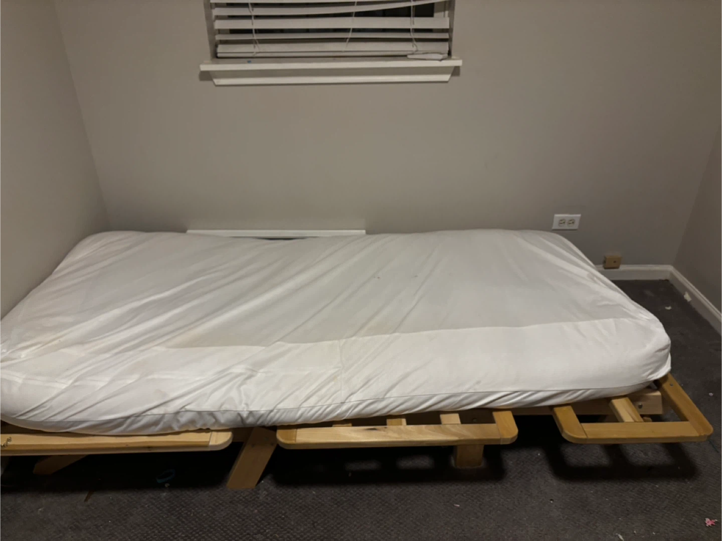 Foldable Wooden Bed Frame (includes mattress)