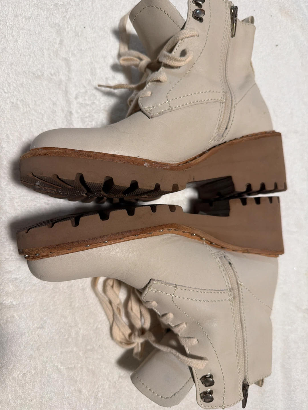 Dolce Vita Cream Leather Boots Size 6.5 - photo 3