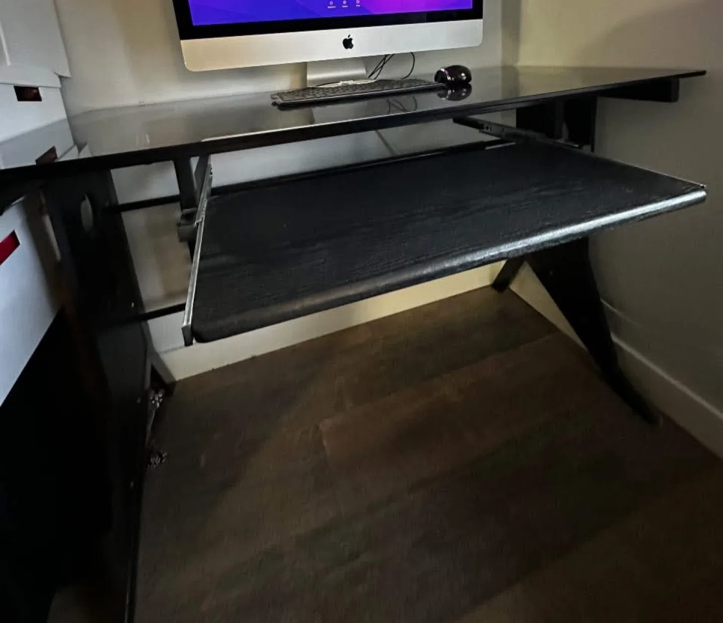 Black Computer Desk - 110cm Length