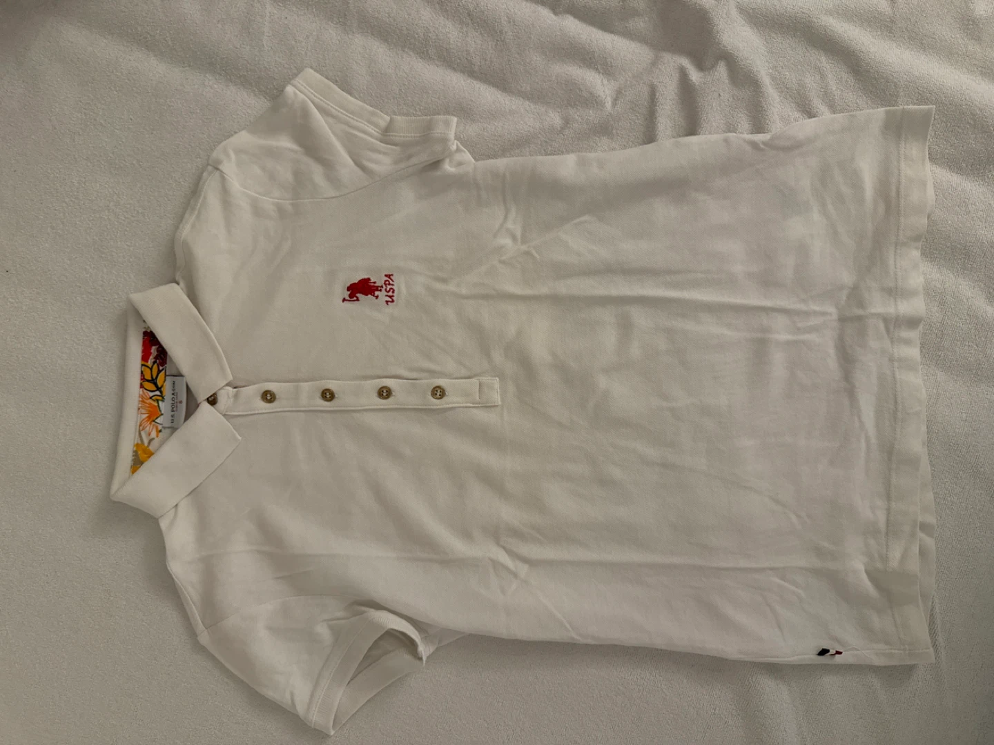 US Polo Assn. White Polo Shirt - Size S