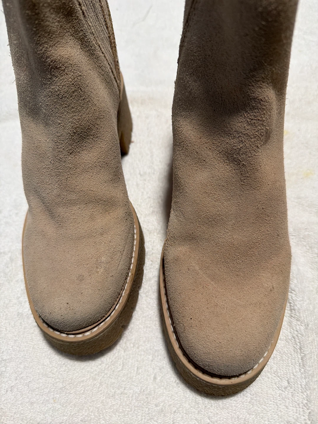 Beige Suede Ankle Boots 7 - photo 2
