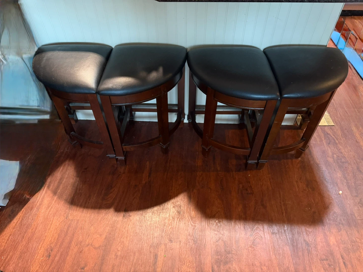 Set of 4 Black Bar Stools - photo 2