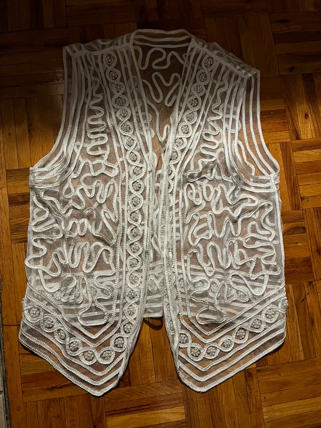 Lace Vest - White