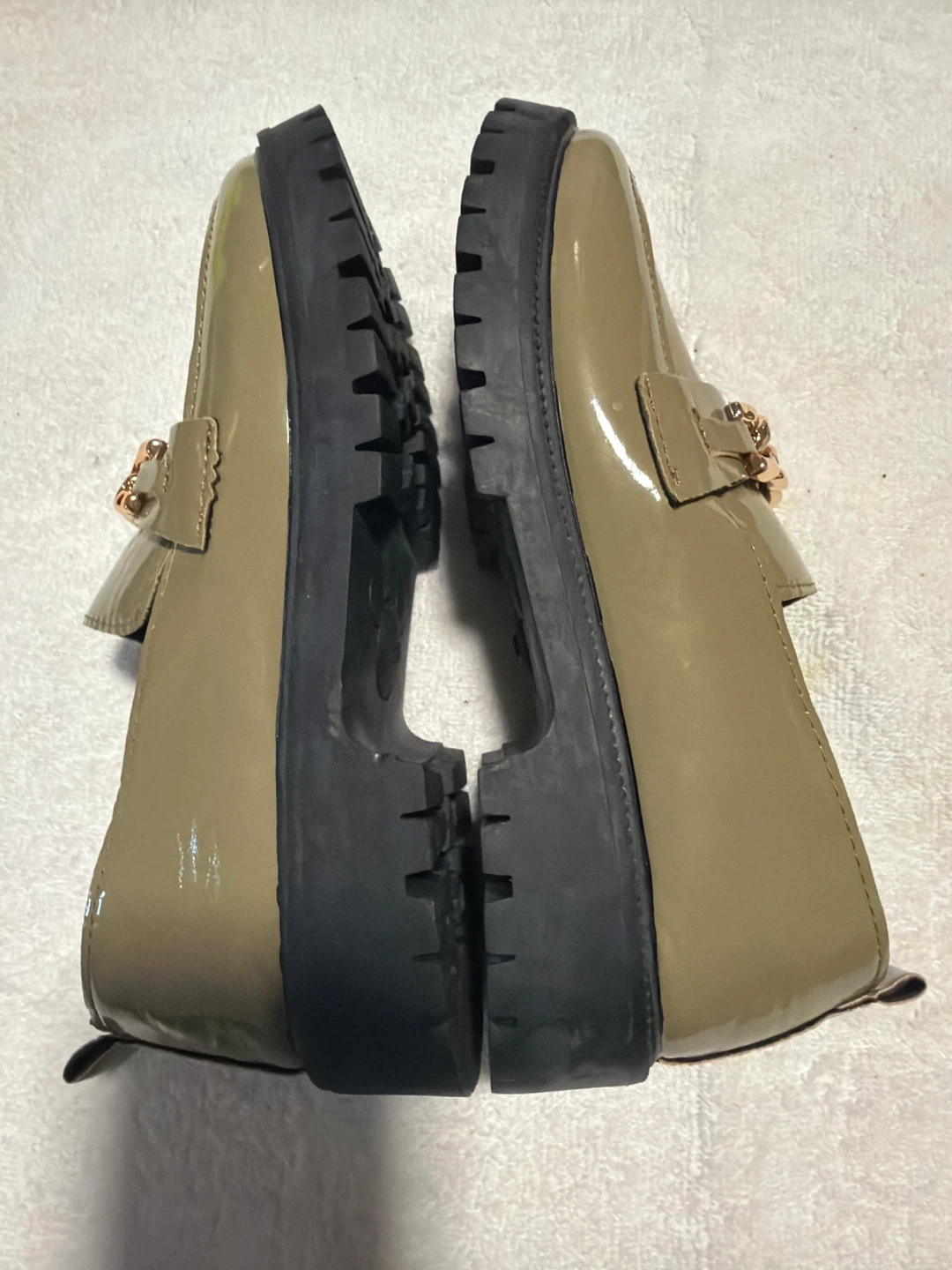 Olive Green size 7 Platform Loafers - photo 3