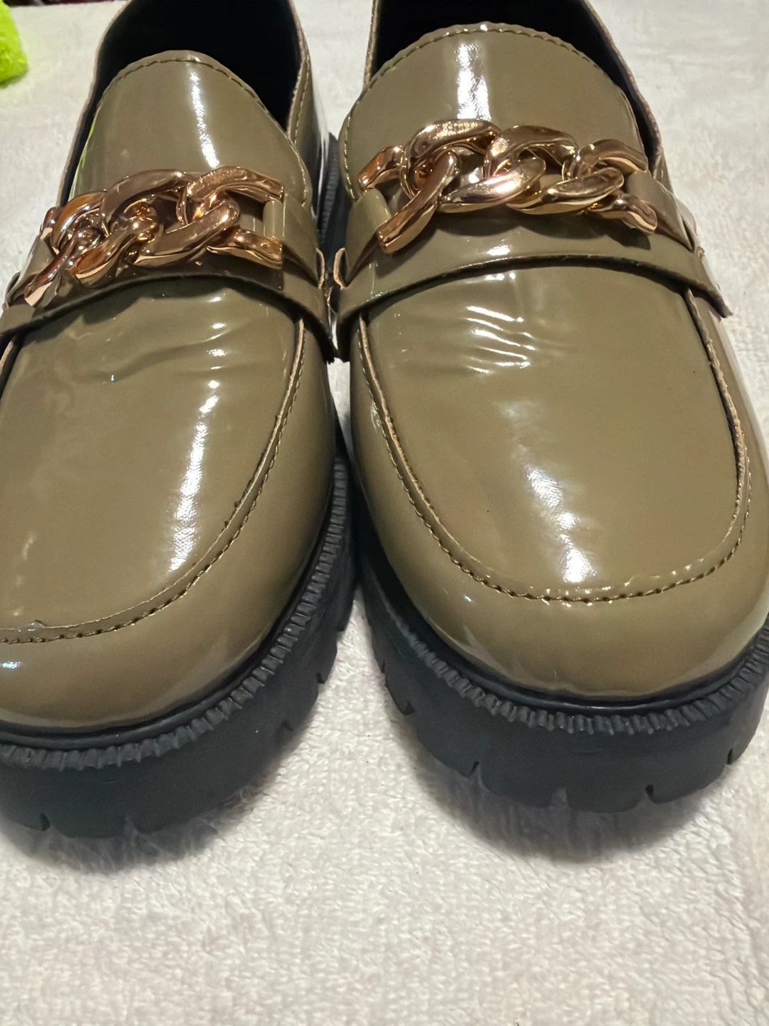 Olive Green size 7 Platform Loafers - photo 4