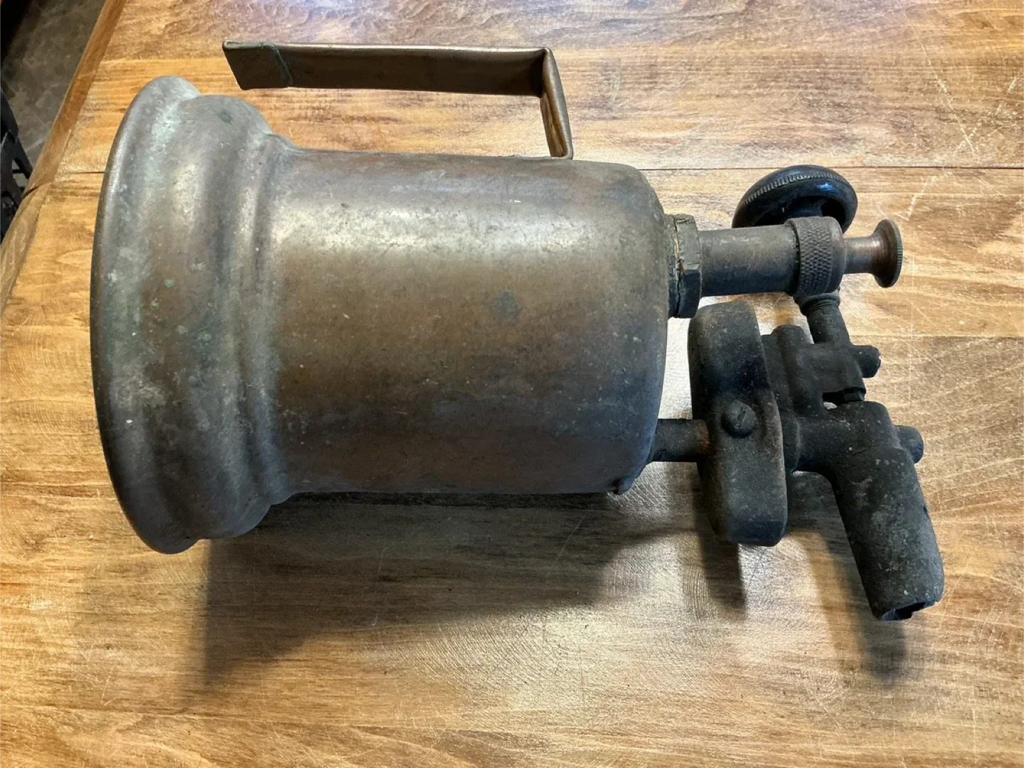 Antique Solid Copper Blow Torch ! image indicator(9)