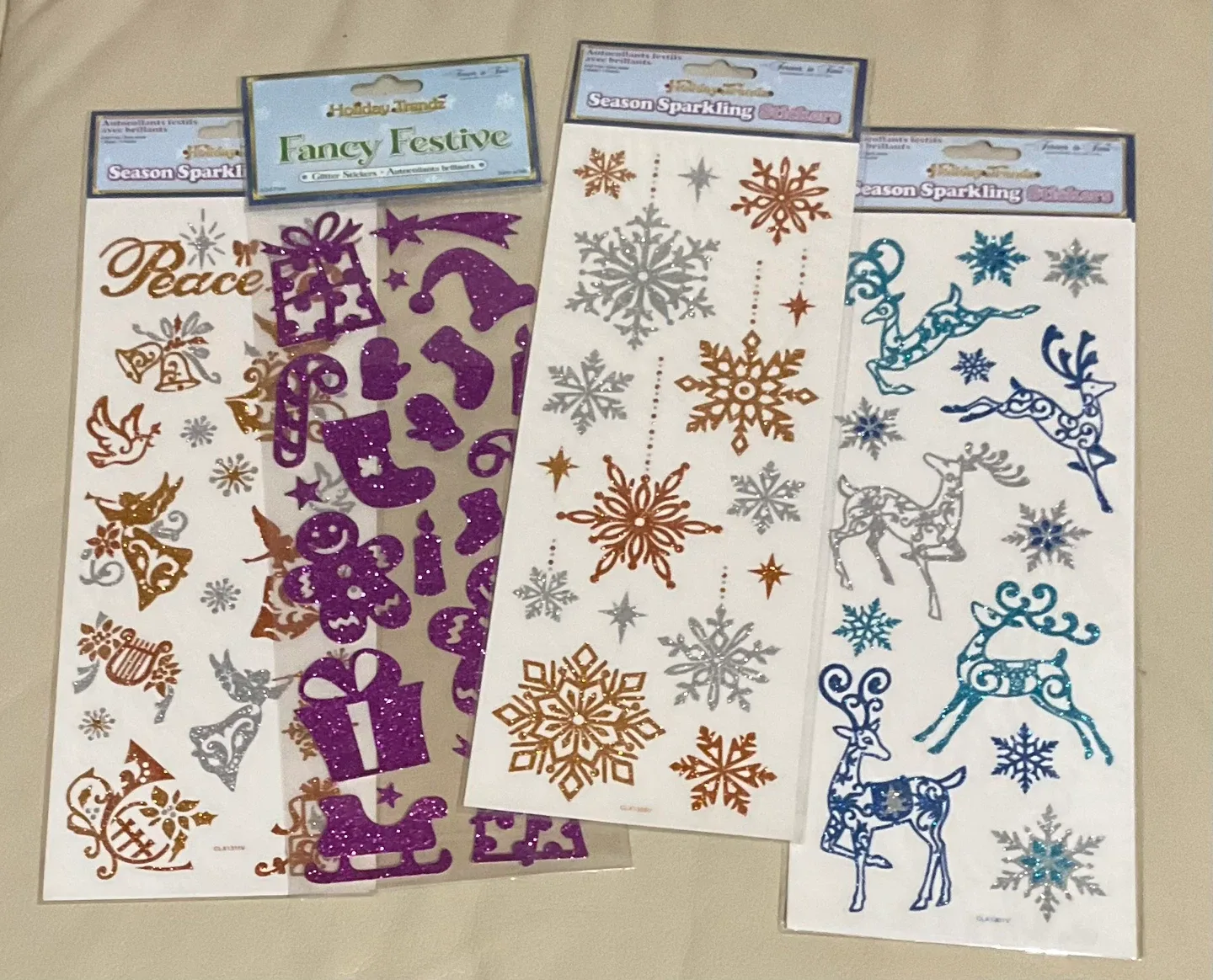 Holiday Trends Glitter Stickers - New!