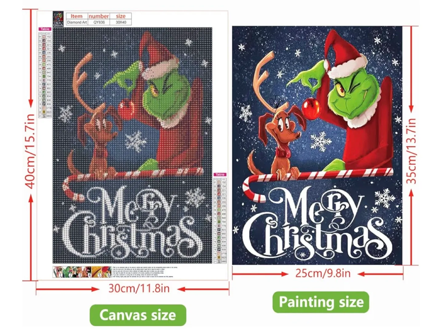Grinch Diamond Painting Kit for Adults