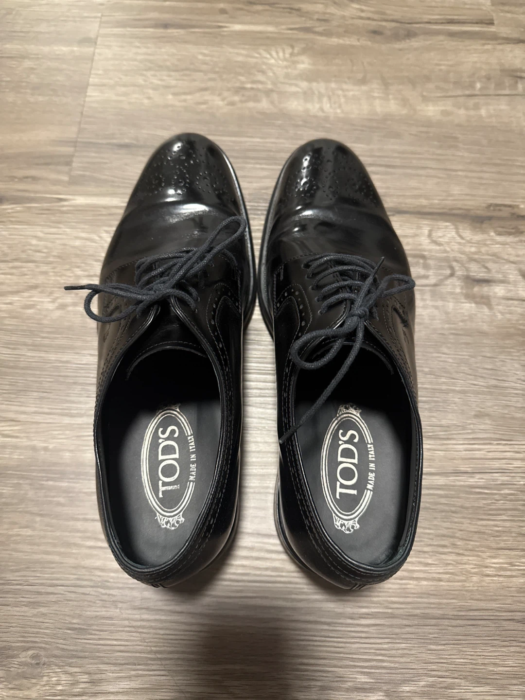 Tod's Black Leather Dress Shoes - photo 2