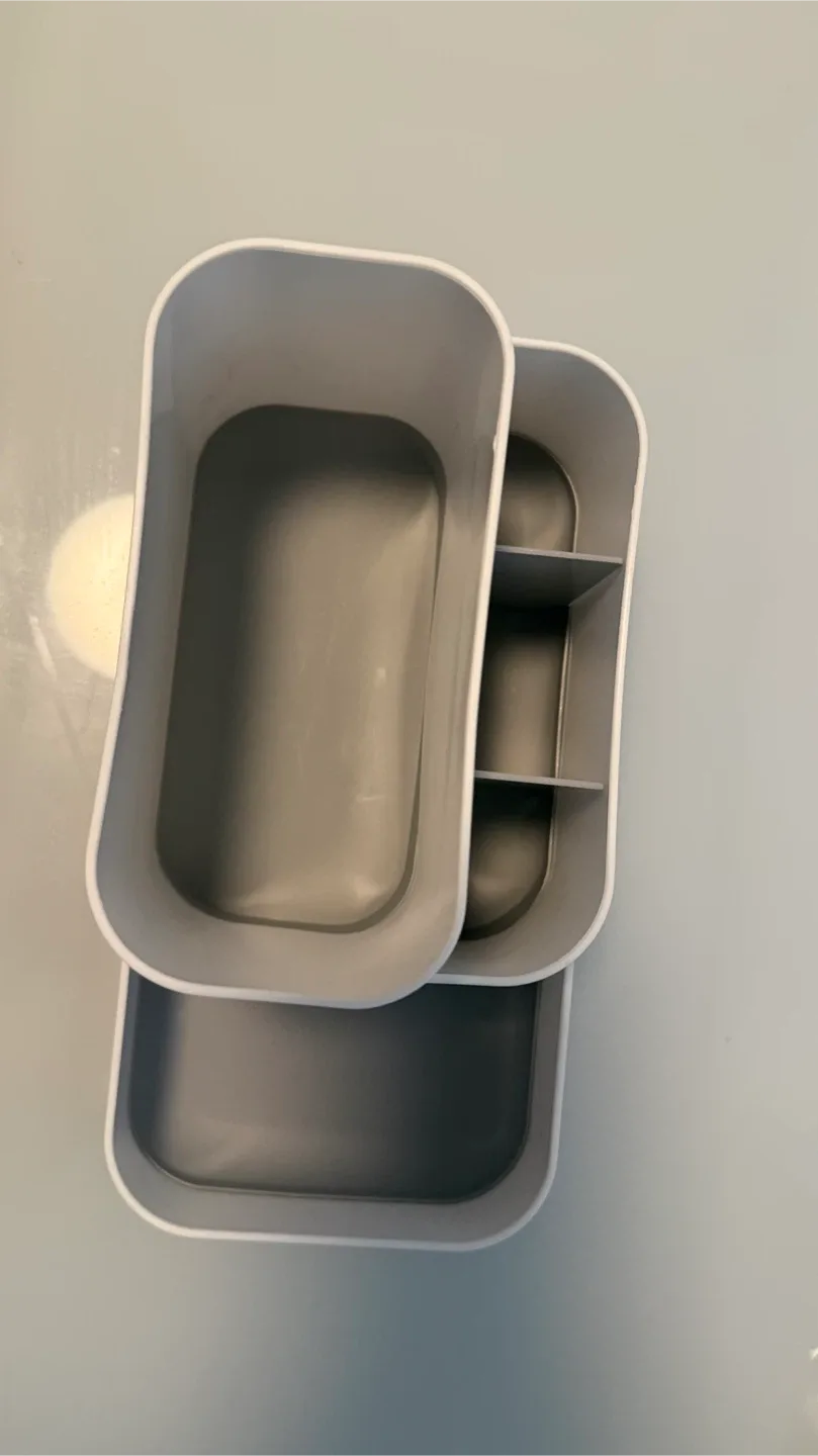 White & Grey Desk Organizer #cleanout