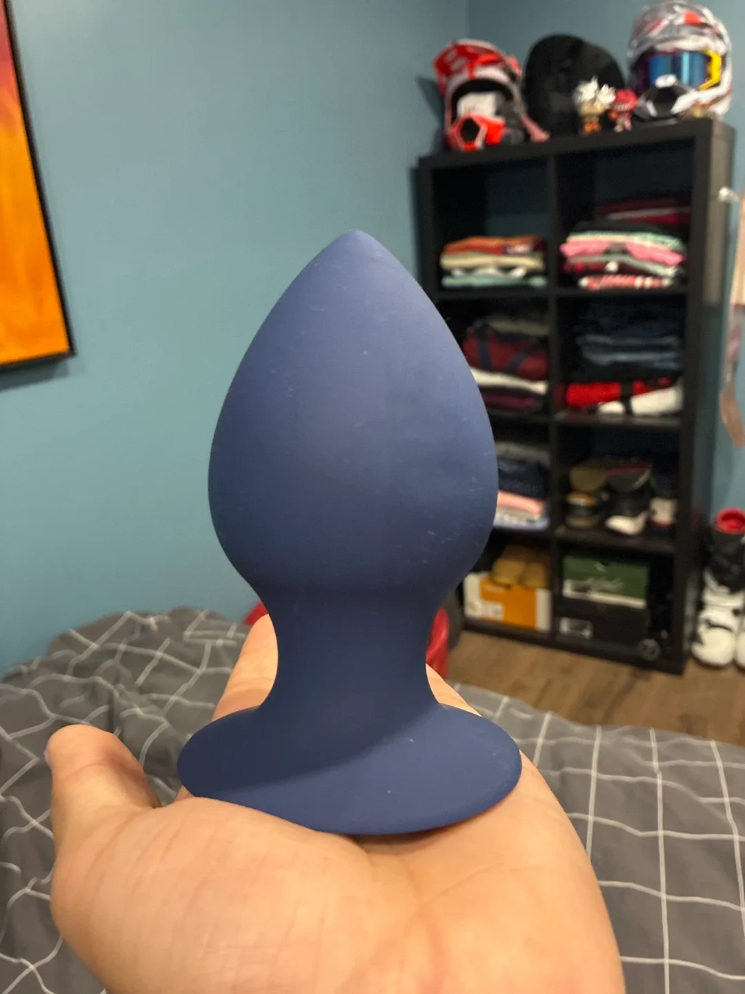 Huge blue butt plug by club men