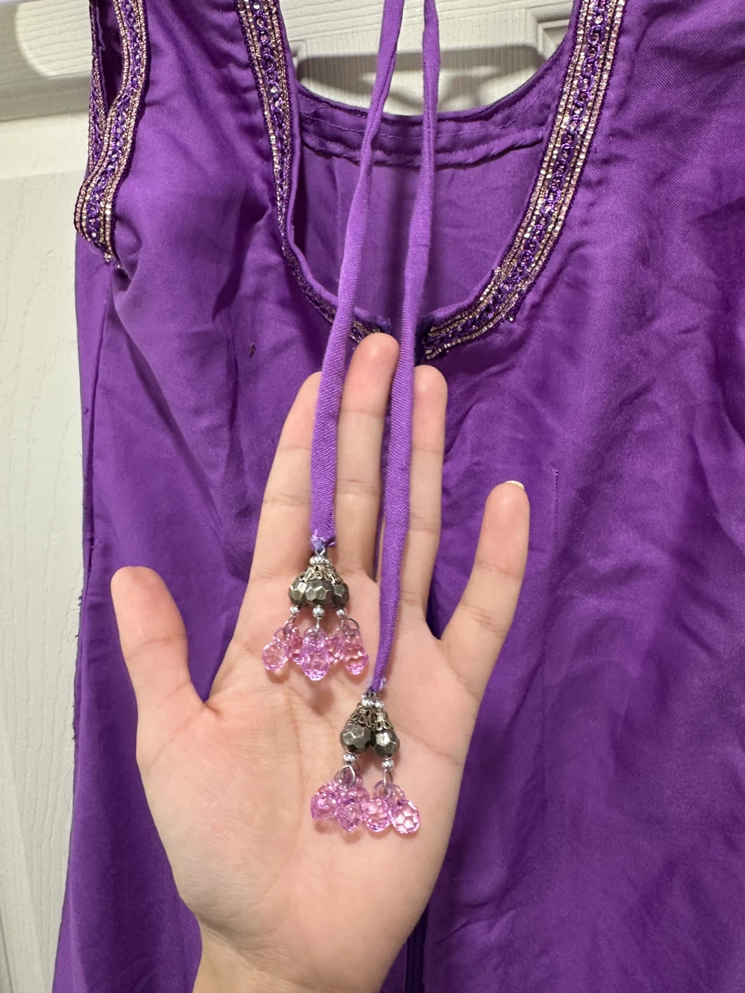 Purple Dress with Embellishments - photo 5