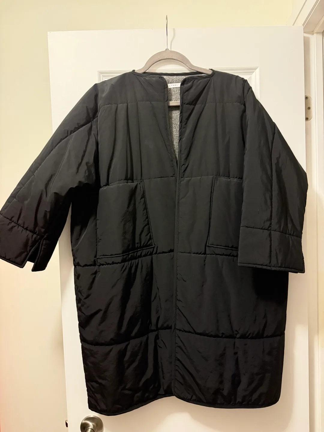 STOOL Black Quilted Coat