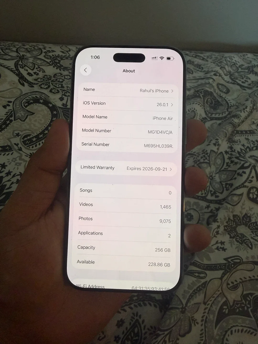 iPhone Air 256GB - Warranty until 2026!