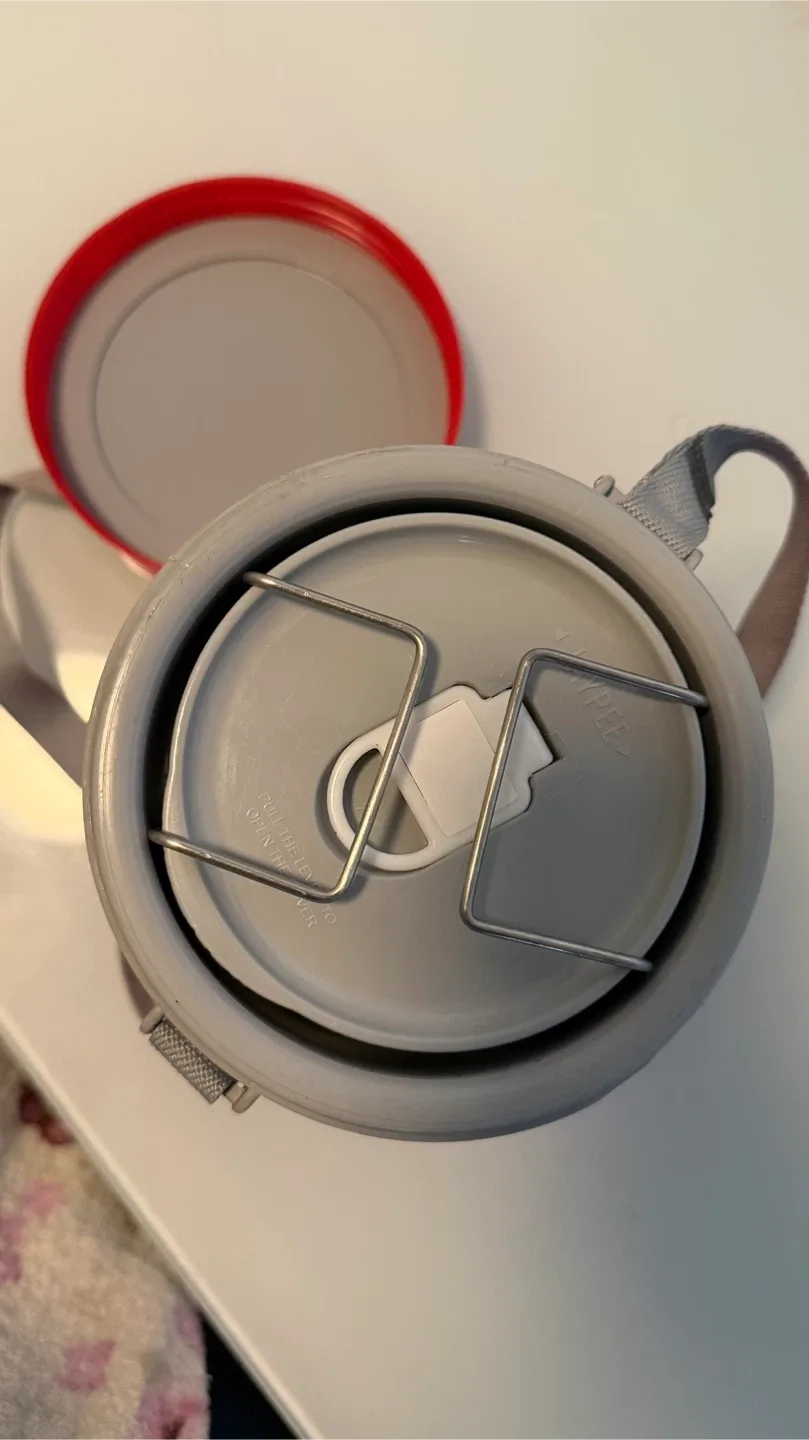 Red Stainless Steel Food Carrier #cleanout image indicator(4)