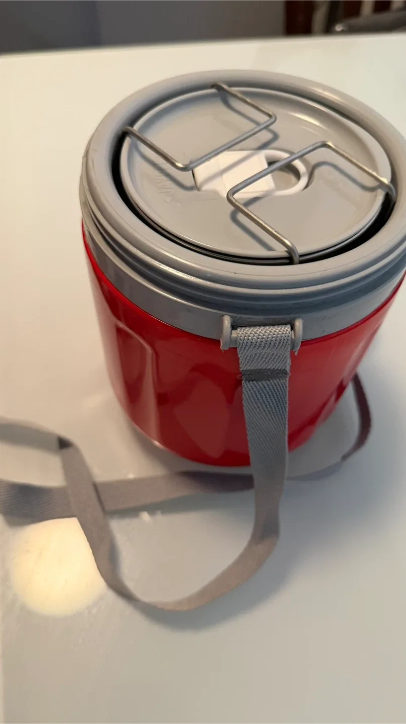 Red Stainless Steel Food Carrier #cleanout