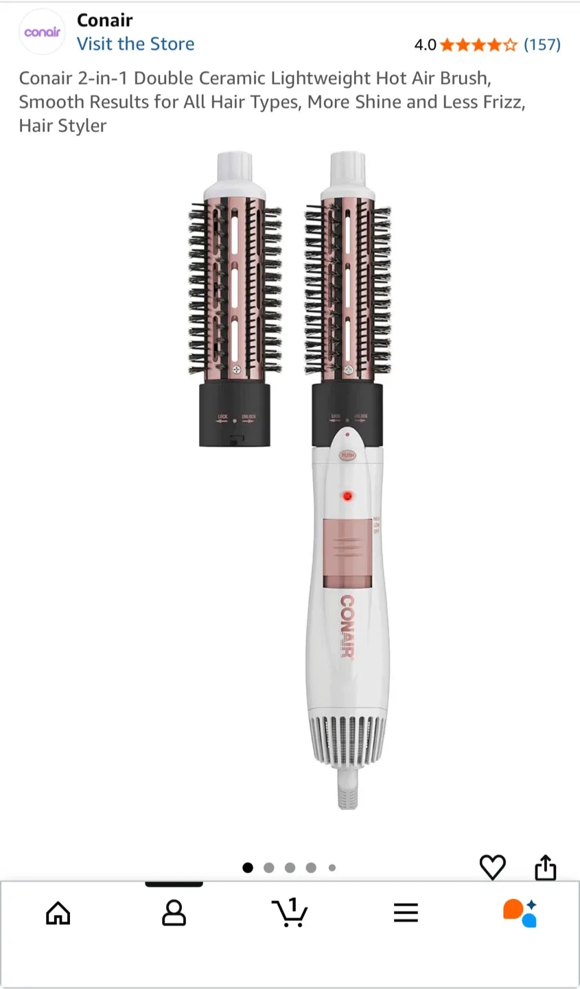 Conair 2-in-1 Double Ceramic Hot Air Brush