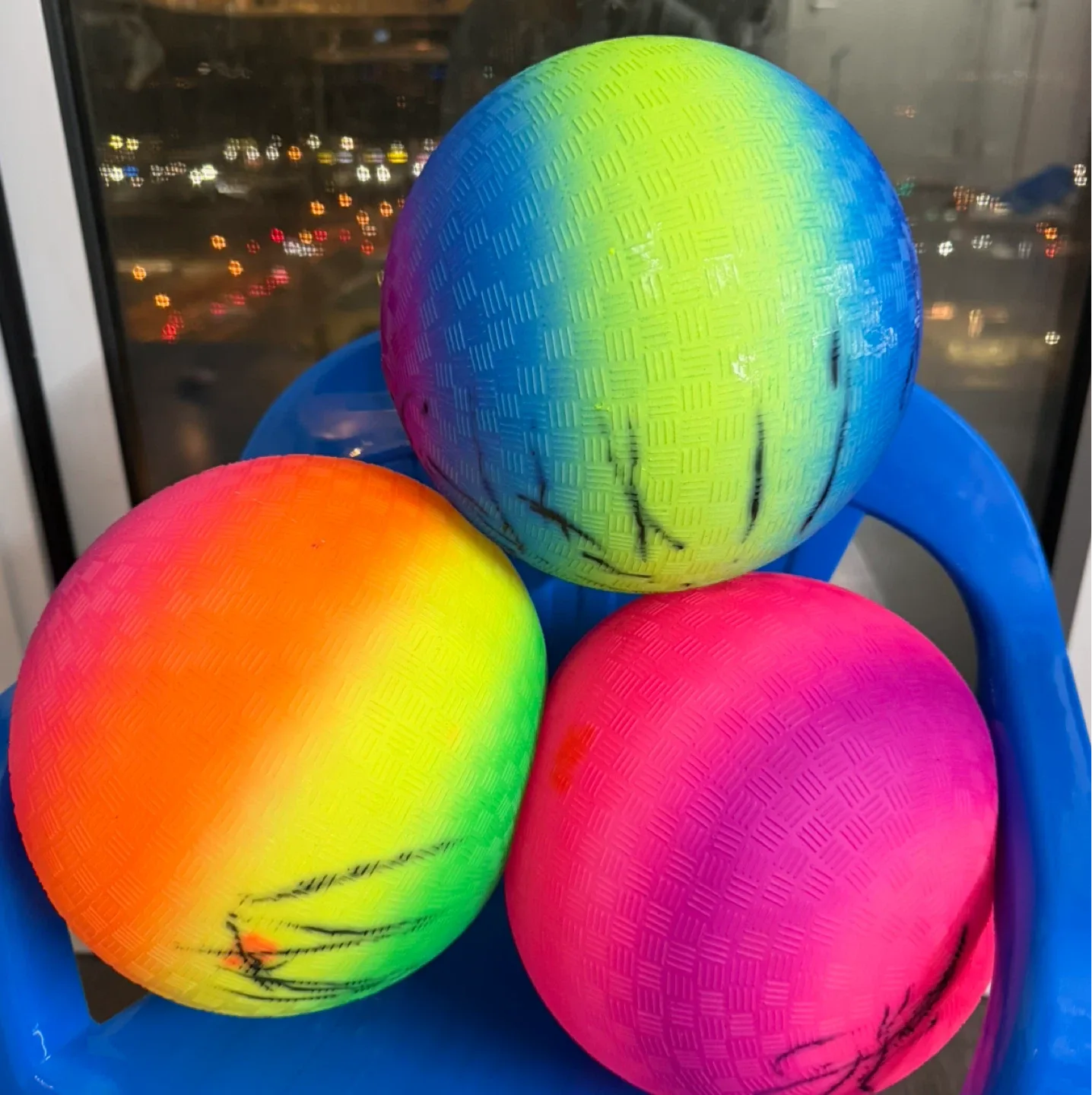 Rainbow Playground Balls - Set of 3