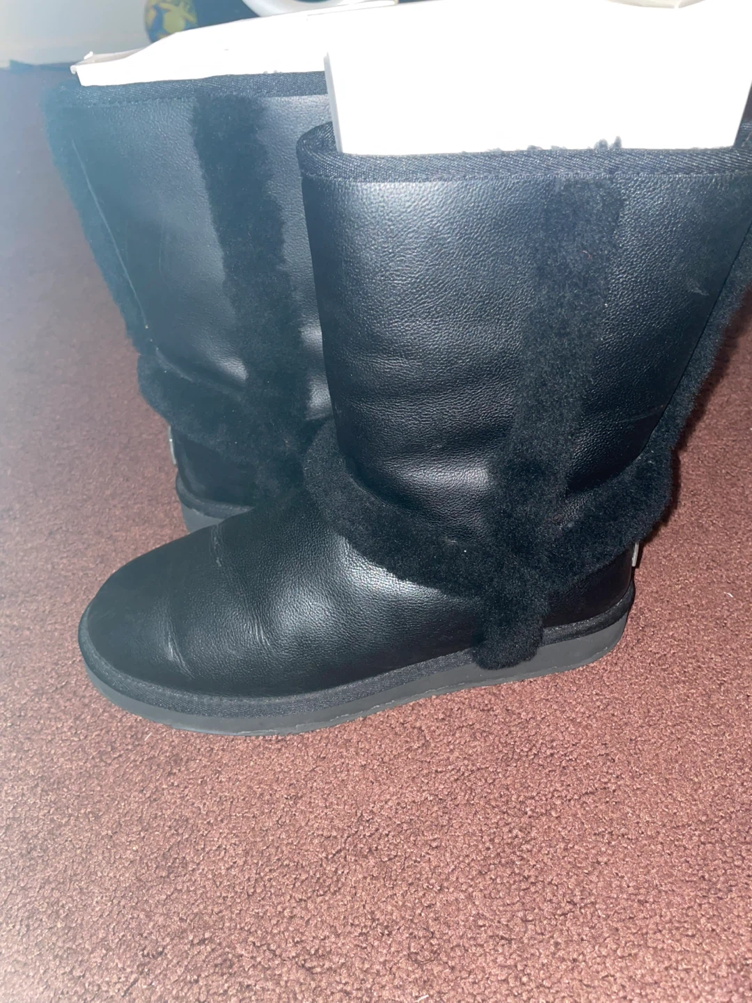 Ugg Black Leather Boots - photo 3