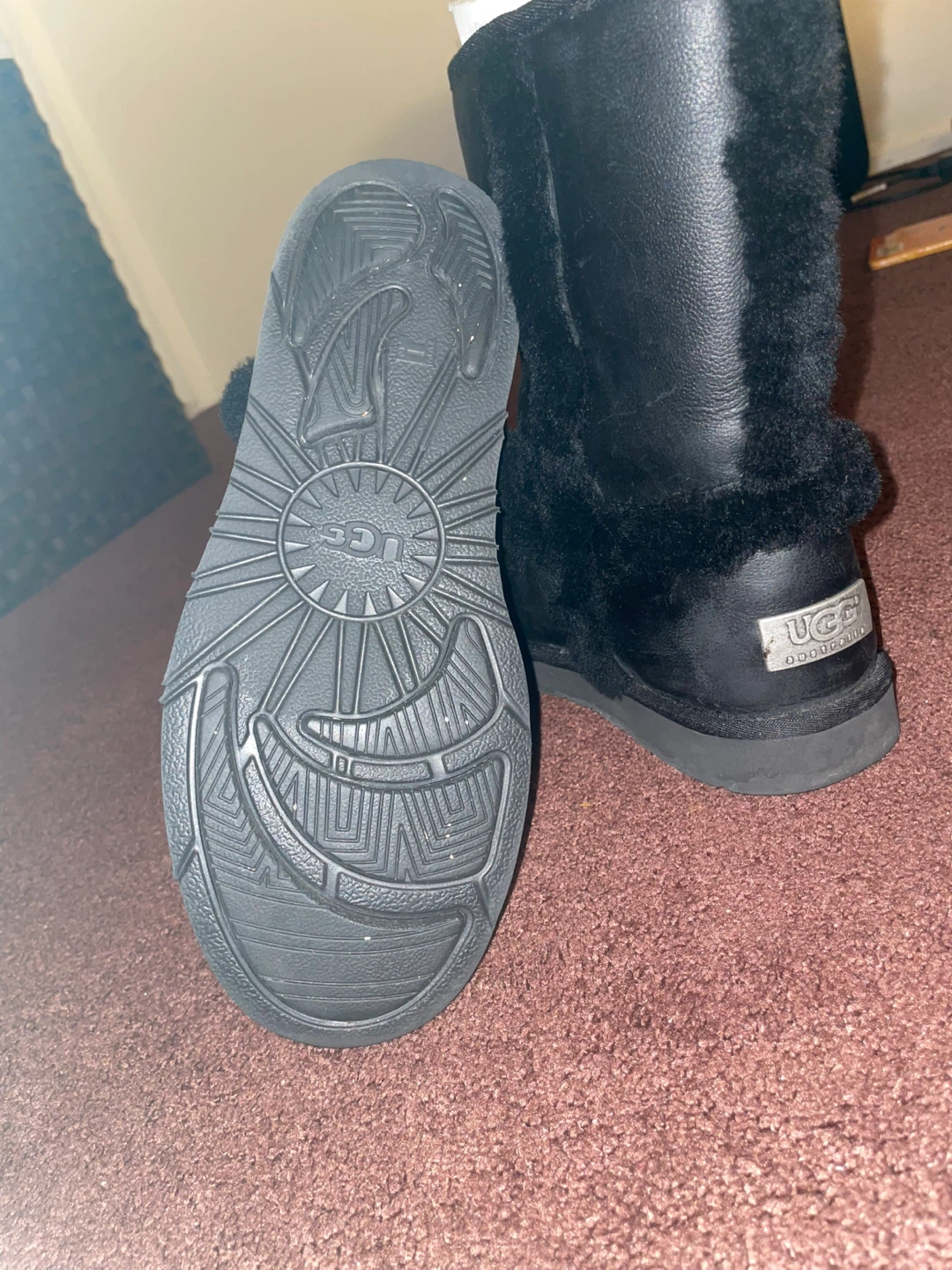 Ugg Black Leather Boots