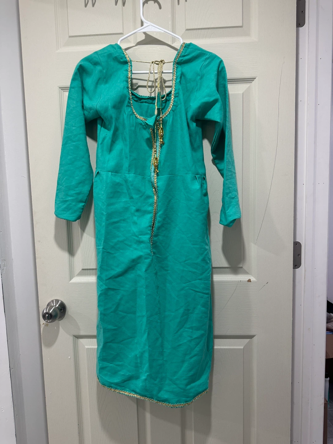 Teal Kurti Dress with Gold Detailing - photo 4