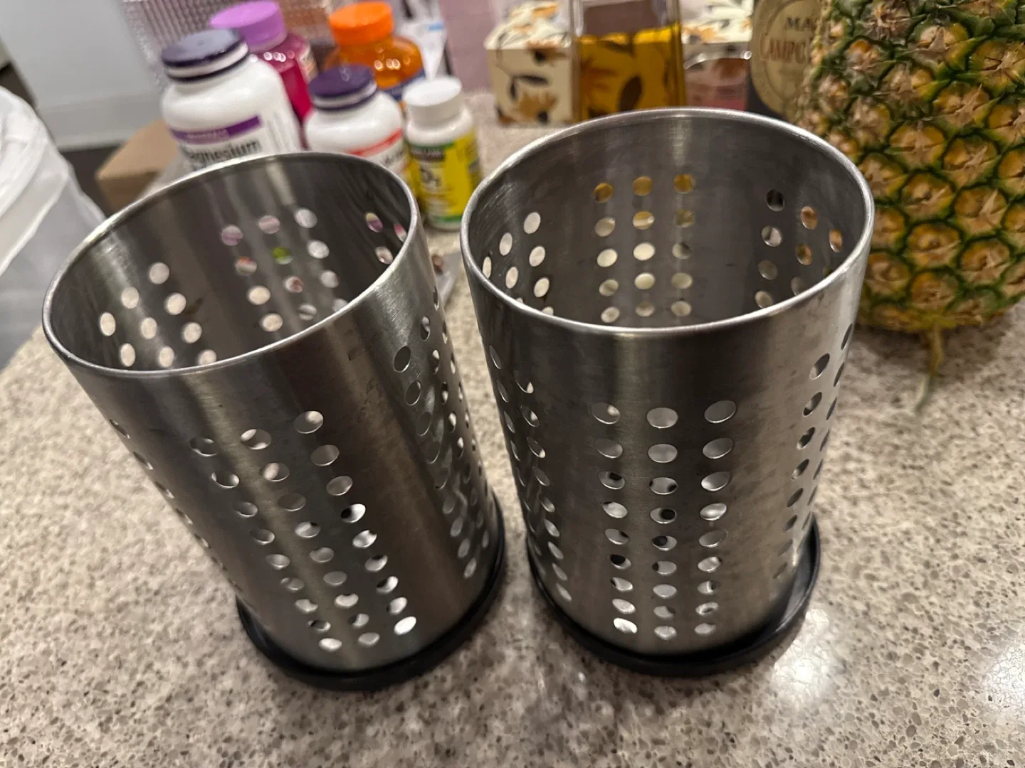 Ikea Stainless Steel Utensil Holders (Set of 2)