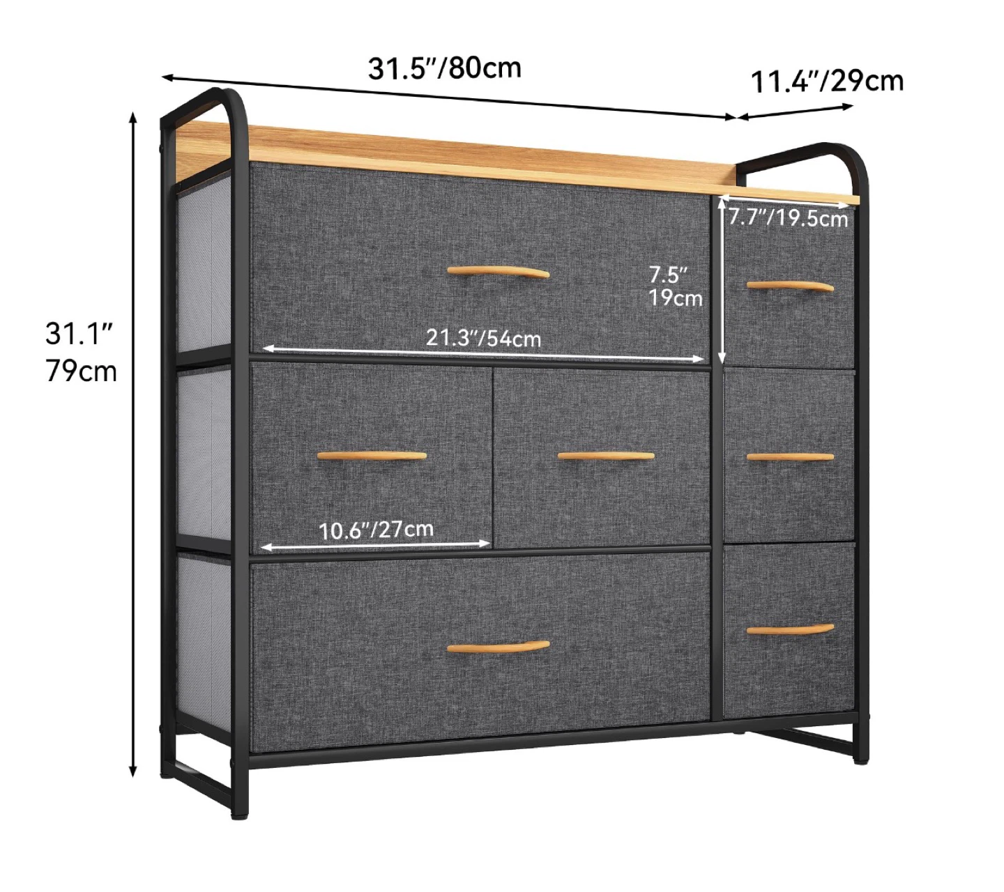 Gray Fabric Storage Dresser Drawer - photo 2